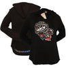 Ladies Black Primary Droptail Hoodie