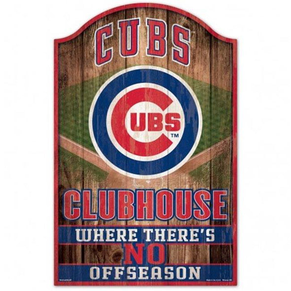 Chicago Cubs Wood Clubhouse Sign