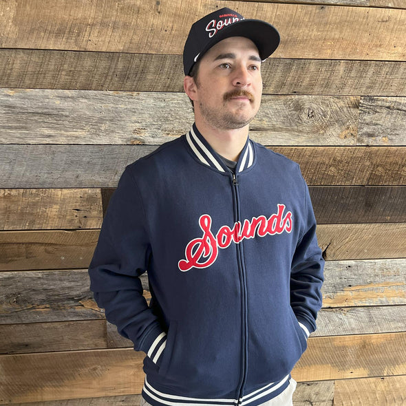 Nashville Sounds '47 Brand Atlas Blue Wax Pack Pro Camden Track Jacket