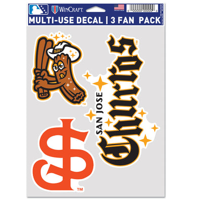 San Jose Giants 3-Pack Decals