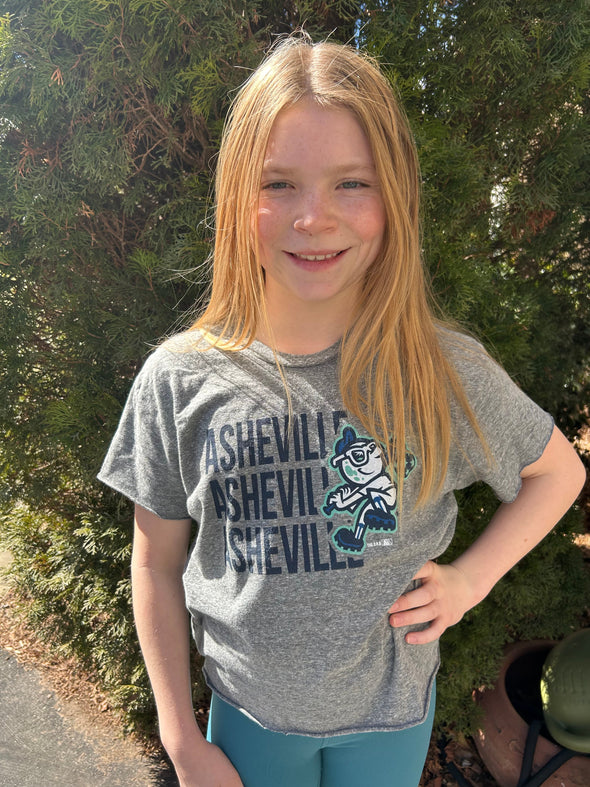 The Asheville Tourists Youth Girls Retro Brand Top