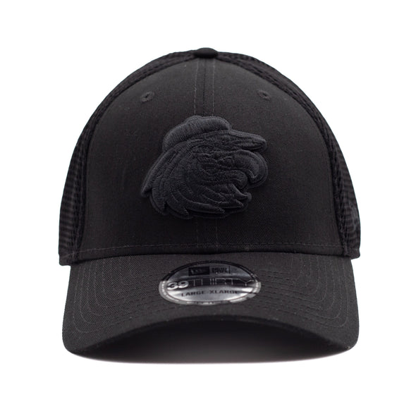 Rochester Red Wings All Black Flex Fit Home Cap