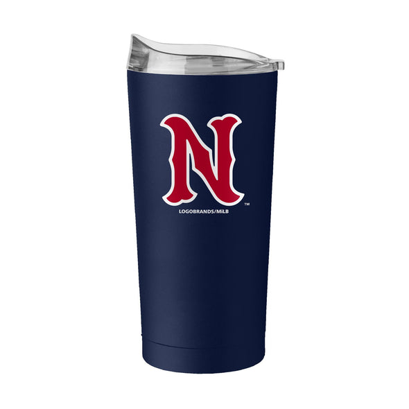 Nashville Sounds Logo Brands 20oz Navy Powder Coated Tumbler