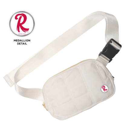 White Quilted Belt Bag