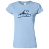 West Michigan Whitecaps Ladies Primary Distressed Softstyle Light Blue Tee