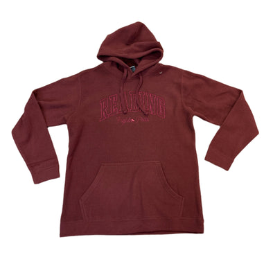 MV Sport Maroon Reading Embroidered Fleece Hoodie