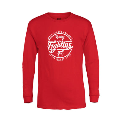 MV Sport Youth Red Long Sleeve Tee