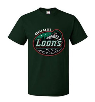 Great Lakes Loons Green Primary Tee - Adult