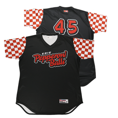 Erie SeaWolves Game-Issued Pepperoni Balls Jersey - #45