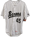 #45 Barons White Pinstripe Jersey