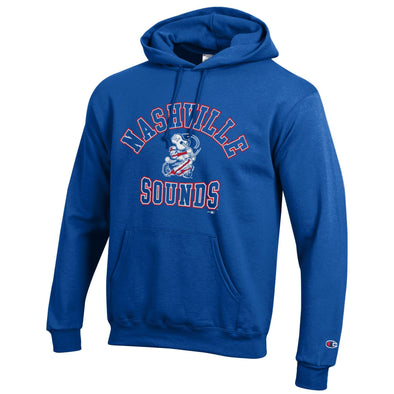 Nashville Sounds Champion Royal Throwback Powerblend Fleece Hoodie
