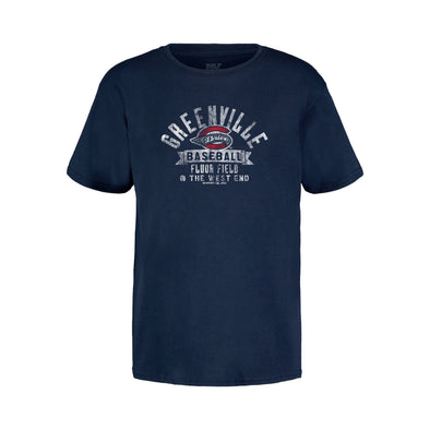 Greenville Drive MV Sport Youth Navy Fluor Field Tee