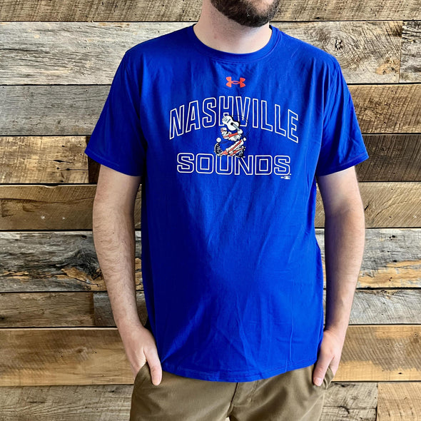 Nashville Sounds Under Armour Navy Royal Throwback Tech Tee