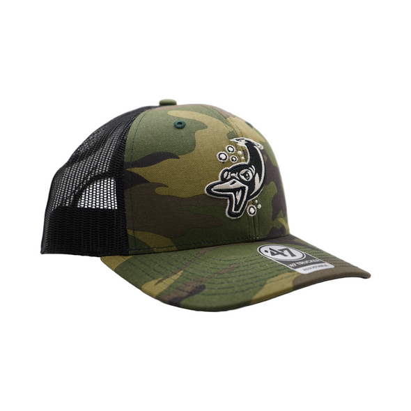 Beloit Sky Carp 47 Brand Camo Trucker Hat