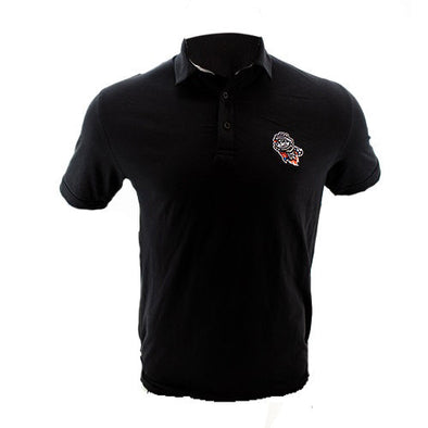 BLACK CHARGED COTTON POLO PRIMARY