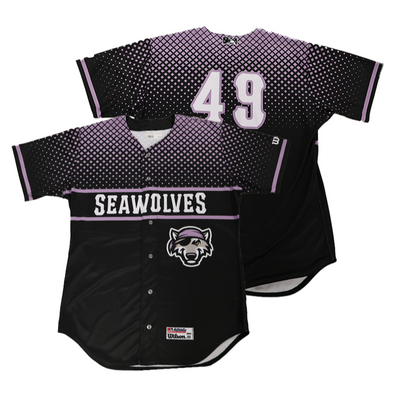 Erie SeaWolves Game-Issued Strike Out Cancer Jersey - #49