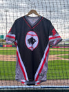 Buffalo Bisons Autographed & Game Worn Sublimated Hockey Black Jersey - Adam Macko #73 Size 46