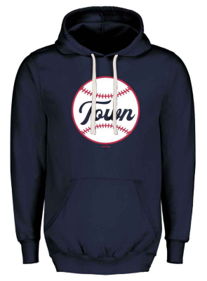 MV Sport Navy Baseballtown Logo Fleece Hoodie