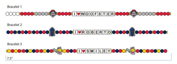 3pk Friendship Bracelet - Mascots