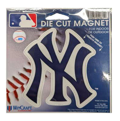 New York Yankees NY  4.5" X 6" Die Cut Logo Car Magnet