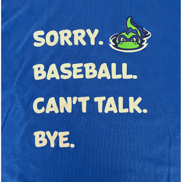 Sorry. Baseball. Can't Talk. Bye. T-shirt