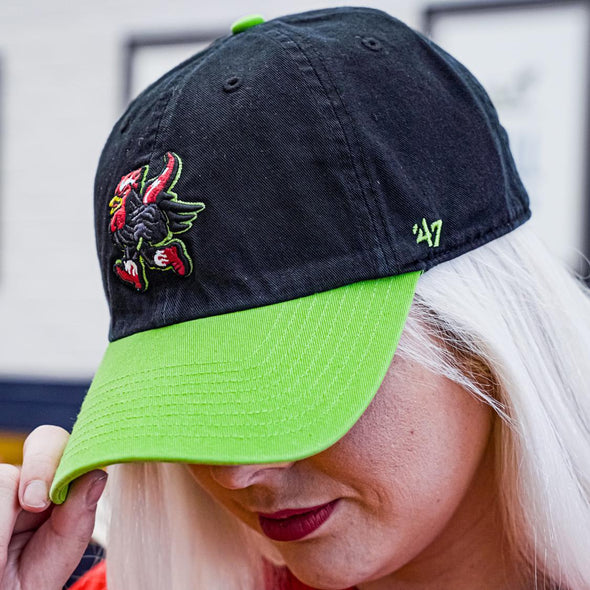 Nashville Sounds '47 Brand Hot Chickens Black Two Tone Chicken Logo Clean Up Hat