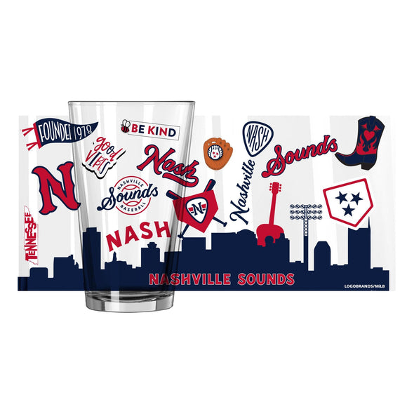 Nashville Sounds 16oz Native Pint Glass