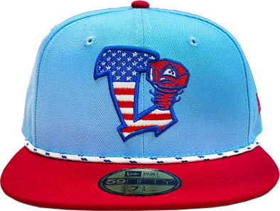 Lansing Lugnuts New Era 2025 Stars and Stripes Official On-Field Fitted Cap
