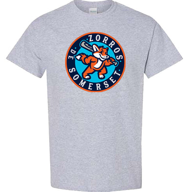 Somerset Patriots Adult Cotton Copa de la Diversion Zorros de Somerset Special Event Tshirt