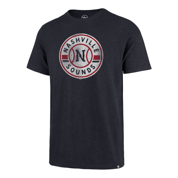 Nashville Sounds '47 Brand Fall Navy Primary Logo Grit Scrum Tee