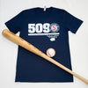 Spokane Indians Navy Bonds 509 Tee