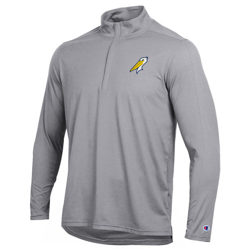Myrtle Beach Pelicans Champion Grey Alternate Soft Touch Quarter Zip