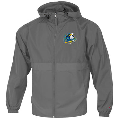 Myrtle Beach Pelicans Champion Graphite Primary Lightweight Full Zip