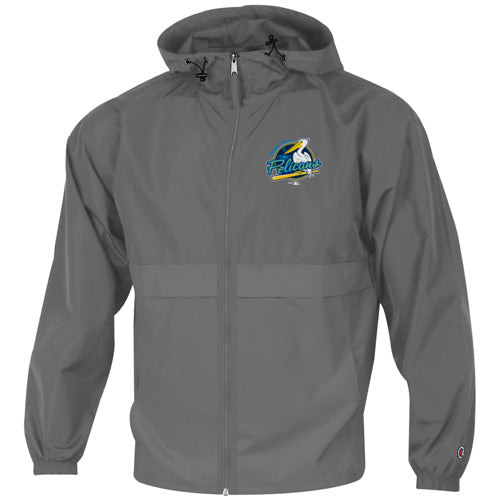 Myrtle Beach Pelicans Champion Graphite Primary Lightweight Full Zip