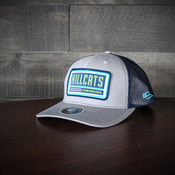 Lynchburg Hillcats Grey/Navy Mesh Adjustable Patch Hat