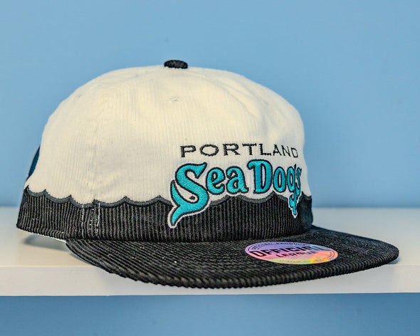 Portland Sea Dogs Official League Retro Wave Cord Adjustable Hat