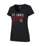 St. Louis Cardinals Navy Glitter V-Neck