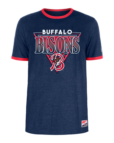 Buffalo Bisons New Era Retro Navy 88 Ringer Tee