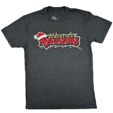 Rochester Red Wings Holiday Wordmark Tee