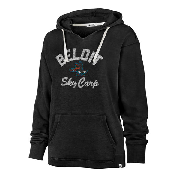 Beloit Sky Carp 47 Brand Ladies Flint Black Wrapped Up Kennedy Hoodie