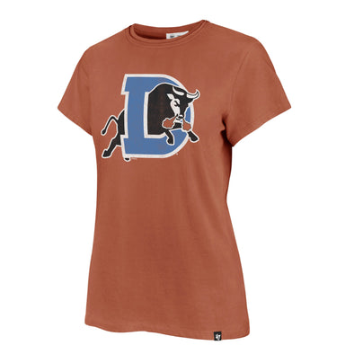 Durham Bulls 47 Brand Women's Spiced Orange D Logo Frankie Tee