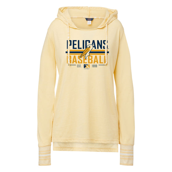 Myrtle Beach Pelicans MV Sport Ladies Sun Ray Serenity Hooded Tee