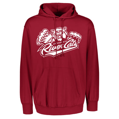 CRIMSON/WHT PRIMARY HOOD, SACRAMENTO RIVER CATS