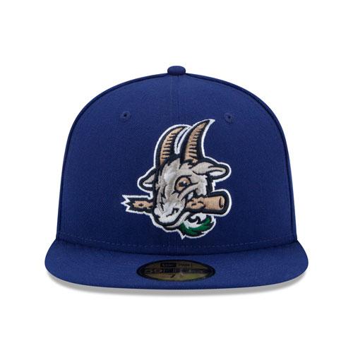 Hartford Yard Goats New Era On-Field Road Cap in Royal Blue