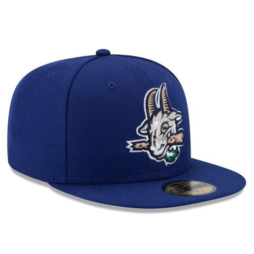 Hartford Yard Goats New Era On-Field Road Cap in Royal Blue