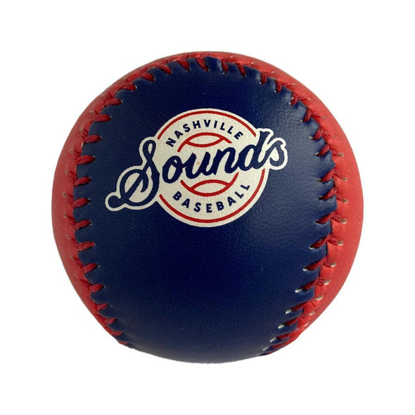 Nashville Sounds Red & Navy Lockup Logo Baseball