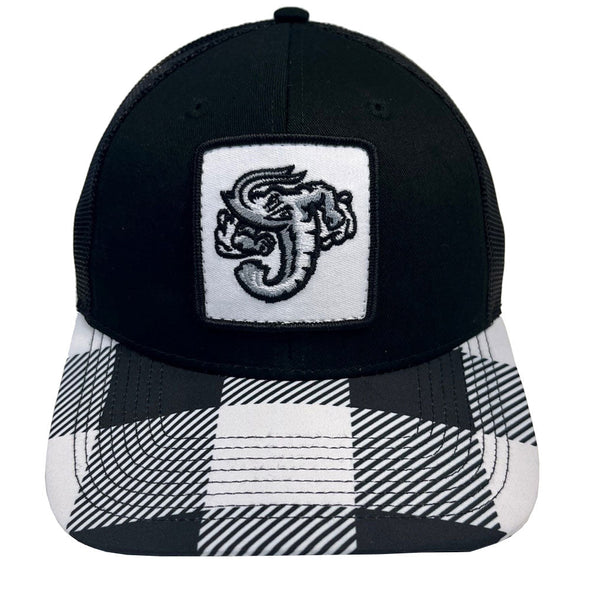 Jacksonville Jumbo Shrimp OC Black/White Plaid Trucker