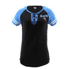 Ladies Black Primary Raglan Scoop Laced T-shirt