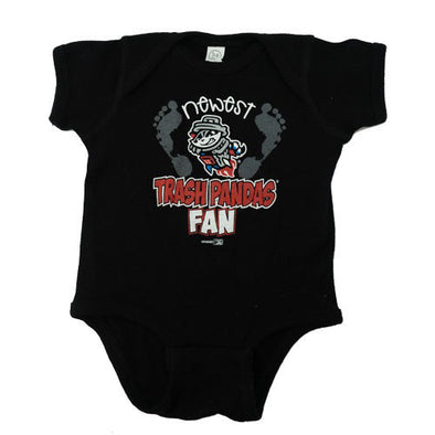 Infant Newest Fan Black Onesie