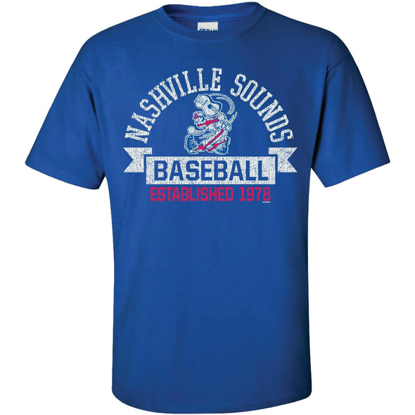 Nashville Sounds Royal Big Tuttle Throwback Tee